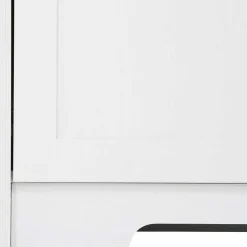 Wohnen Modern Country Türen-Kommode in Weiß & Eiche - Akedra