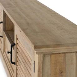 Wohnen Modern Country TV Board mit Lamellentüren - Muray
