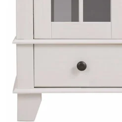 Wohnen Modern Country Vitrine in Weiß mit Grau - Sumatra