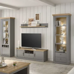 Wohnen Wohnwände|Wohnwand*Modern Country Wohnwand Set - Buleta (vierteilig)