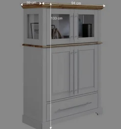 Wohnen Esszimmerschränke|Highboards*Modern Country Wohnzimmerschrank zweifarbig - Eyzaco