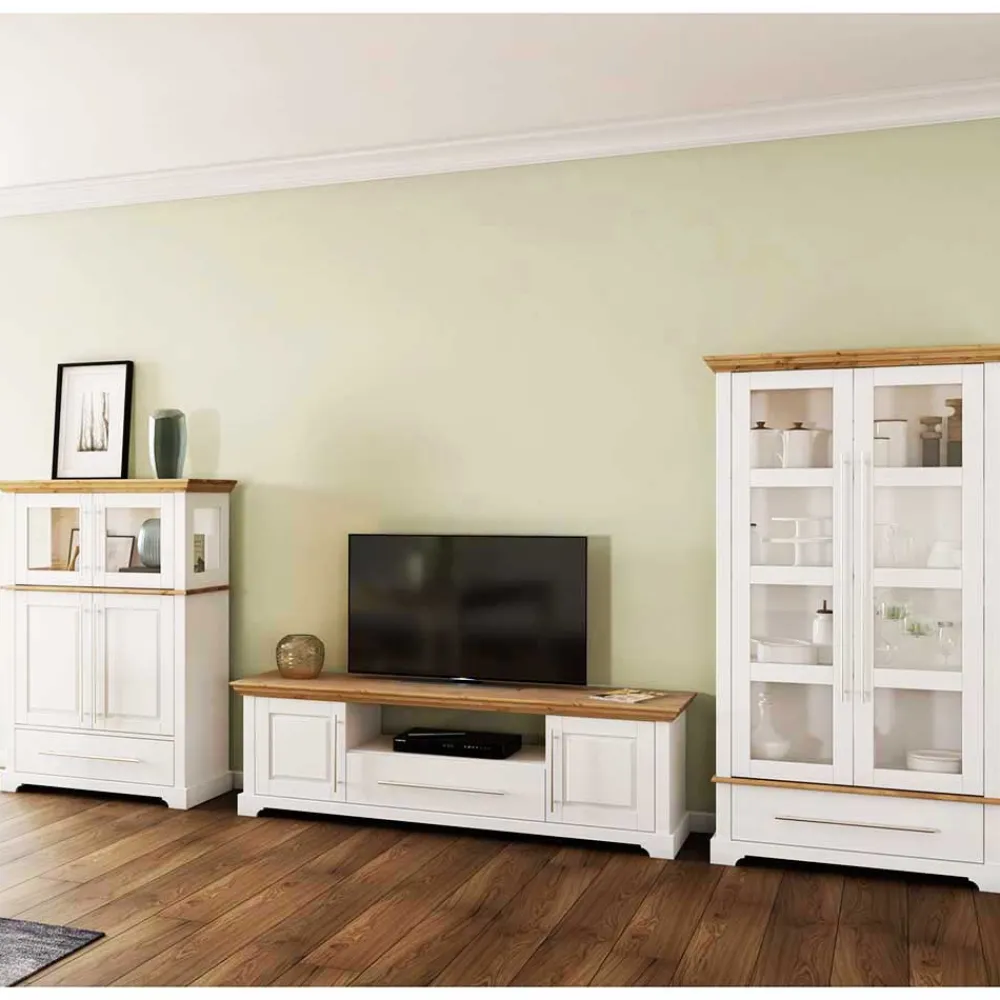 Wohnen Esszimmerschränke|Highboards*Modern Country Wohnzimmerschrank zweifarbig - Eyzaco