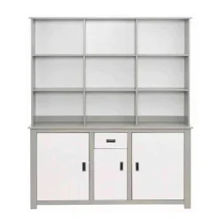 Wohnen Moderne Anrichte mit Regal in Weiß & Grau - Lurgeno