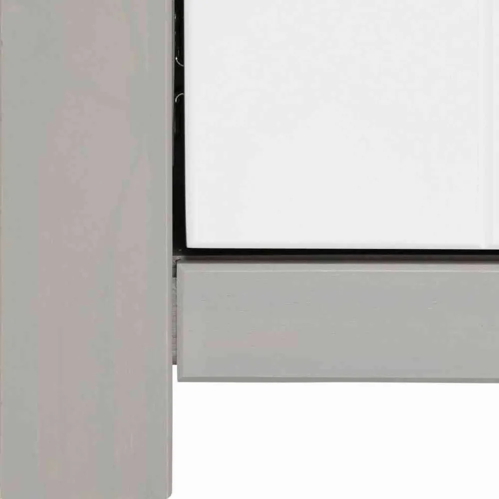 Wohnen Moderne Anrichte mit Regal in Weiß & Grau - Lurgeno