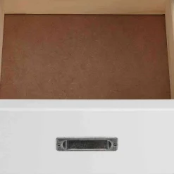 Wohnen Moderne Anrichte mit Regal in Weiß & Grau - Lurgeno