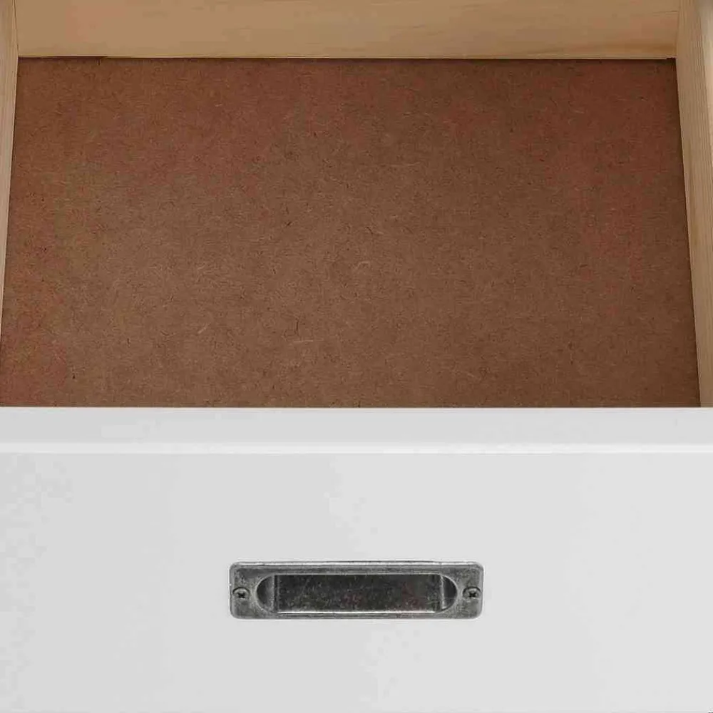 Wohnen Moderne Anrichte mit Regal in Weiß & Grau - Lurgeno