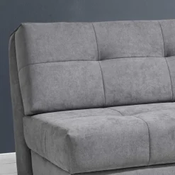 Wohnen Schlafsofas*Moderne Ausziehcouch in Grau Microvelours - Samura