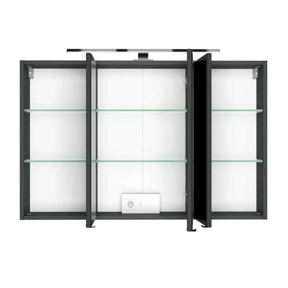 Wohnen Badezimmer Komplett*Moderne Badeinrichtung in Dunkel - Noricas I (dreiteilig)