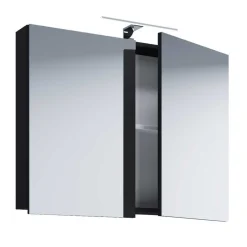 Wohnen Moderne Badezimmermöbel in Schwarz - Gloriella (vierteilig)