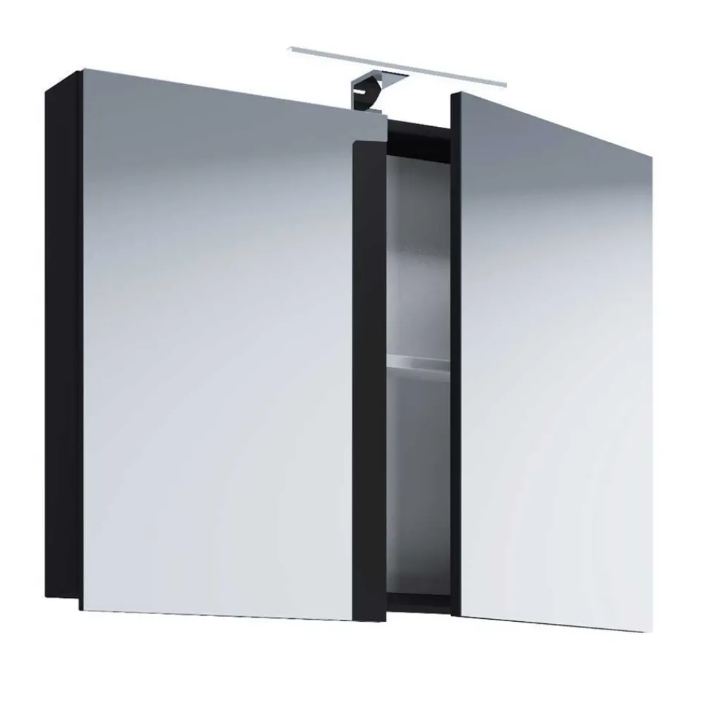 Wohnen Moderne Badezimmermöbel in Schwarz - Gloriella (vierteilig)