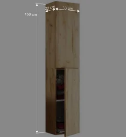 Wohnen Badezimmer Komplett*Moderne Badmöbel im Holzlook - Toulon (vierteilig)