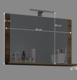 Wohnen Badezimmer Komplett*Moderne Badmöbel im Holzlook - Toulon (vierteilig)