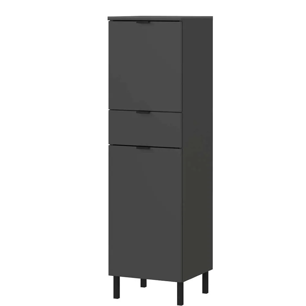 Wohnen Moderne Badmöbel Kombi in Grau - Quado (dreiteilig)