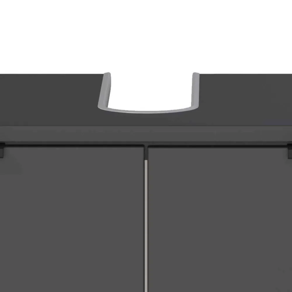 Wohnen Moderne Badmöbel Kombi in Grau - Quado (dreiteilig)