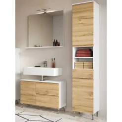 Wohnen Moderne Badmöbel zweifarbig - Aspariavo (dreiteilig)