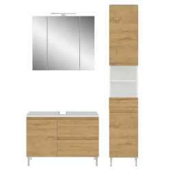 Wohnen Moderne Badmöbel zweifarbig - Aspariavo (dreiteilig)