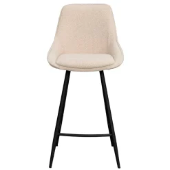 Wohnen Barhocker|Hocker*Moderne Boucle Barstühle in Beige - Alberta (2er Set)