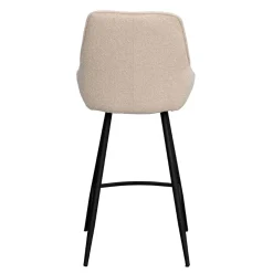 Wohnen Barhocker|Hocker*Moderne Boucle Barstühle in Beige - Alberta (2er Set)