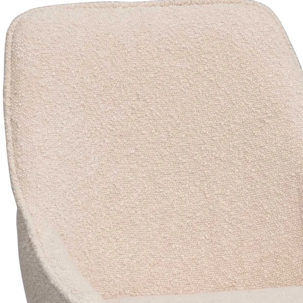 Wohnen Barhocker|Hocker*Moderne Boucle Barstühle in Beige - Alberta (2er Set)