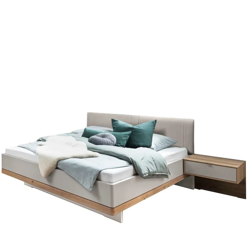 Wohnen Betten|Betten*Moderne Design Bettanlage mit Kunstleder - Crascanu (dreiteilig)