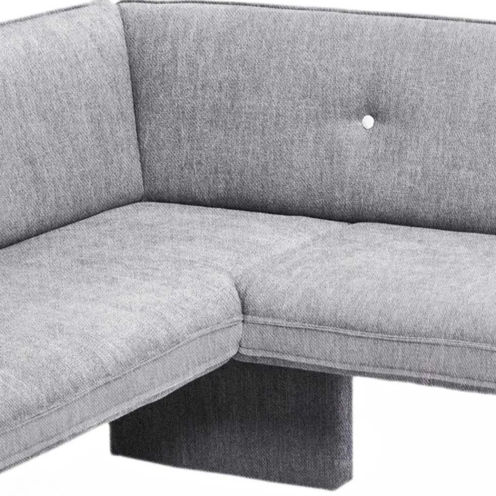 Wohnen Moderne Eckbank mit grauem Stoffbezug - Eleonora