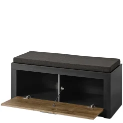 Wohnen Schwarze Möbel|Diele Komplett*Moderne Flureinrichtung 199 cm breit - Ebrican (vierteilig)