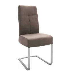 Wohnen Moderne Freischwingerstühle Yidana in Beige Microfaser (2er Set)