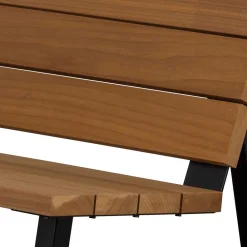 Wohnen Metall-Gartenmöbel|Küchenbänke*Moderne Gartenbank aus Abachi Holz - Liz