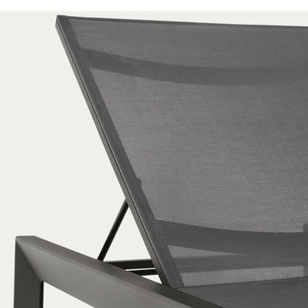 Wohnen Moderne Gartenliege in Dunkelgrau - Babet