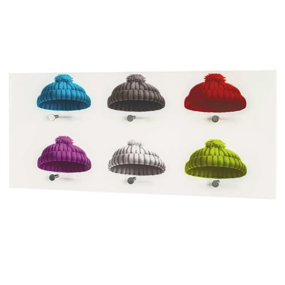 Wohnen Moderne Glas Hängegarderobe mit bunten Mützen - Trujano