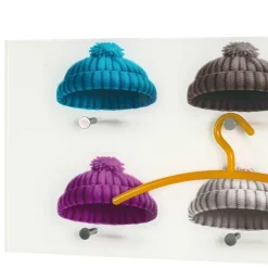 Wohnen Moderne Glas Hängegarderobe mit bunten Mützen - Trujano