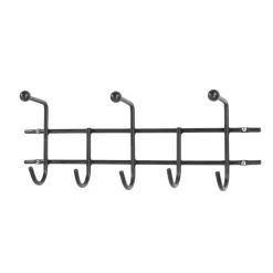 Wohnen Moderne Hakenleiste Garderobe in Schwarz - Winnington