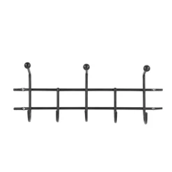 Wohnen Moderne Hakenleiste Garderobe in Schwarz - Winnington