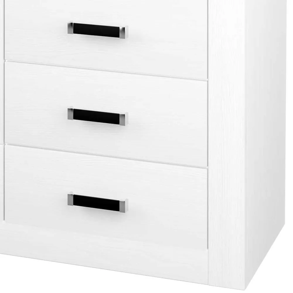 Wohnen Skandinavische Möbel|Sideboards & Kommoden*Moderne Kombi Kommode in Weiß Pinie - Imtreba