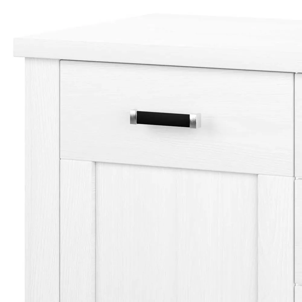 Wohnen Skandinavische Möbel|Sideboards & Kommoden*Moderne Kombi Kommode in Weiß Pinie - Imtreba