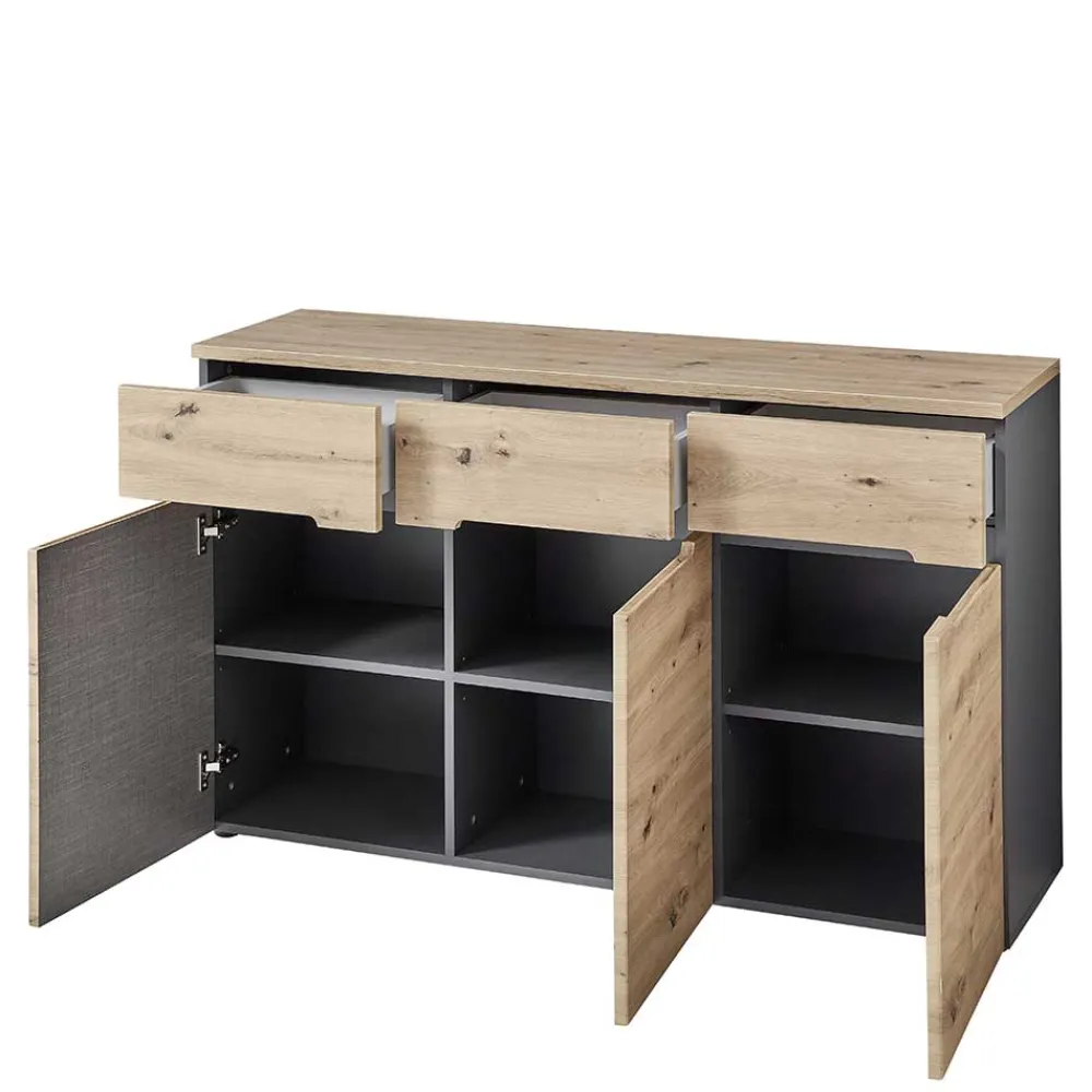 Wohnen Moderne Kombikommode in Wildeiche NB - Kuetra