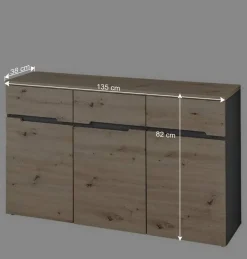 Wohnen Moderne Kombikommode in Wildeiche NB - Kuetra