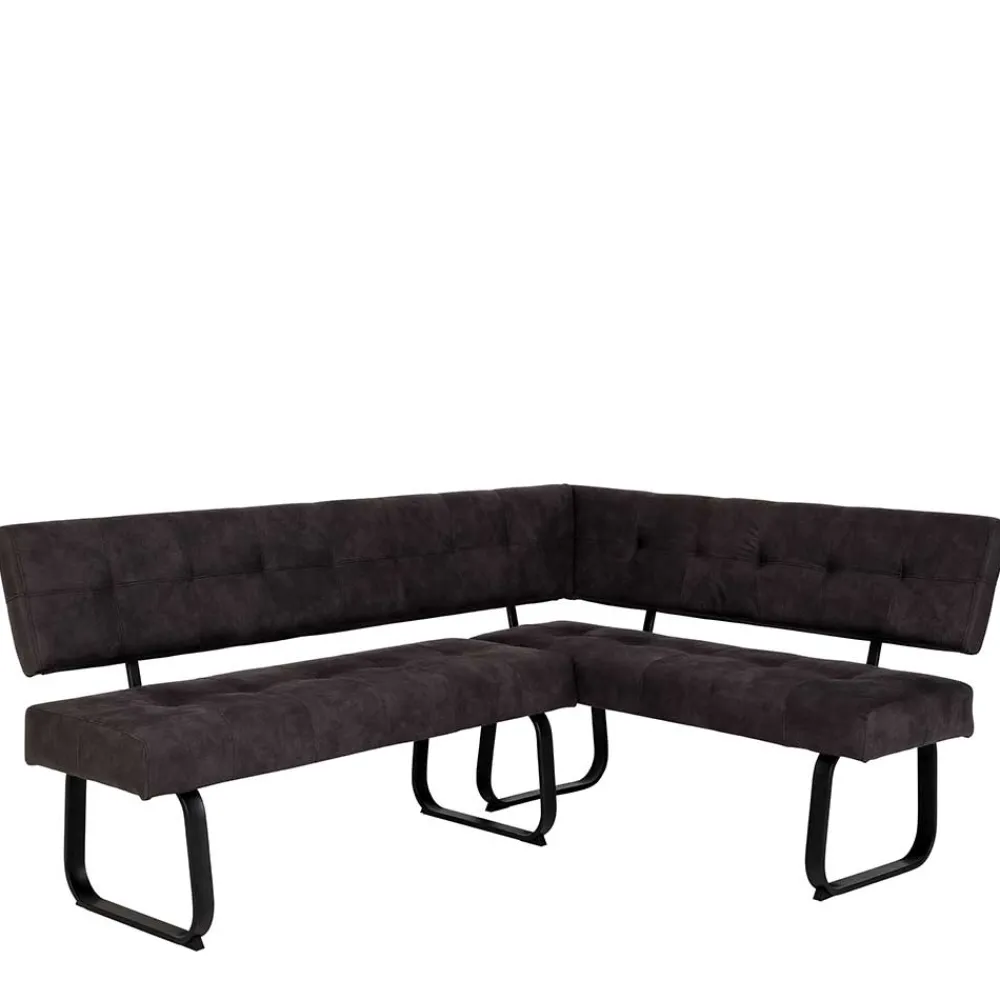 Wohnen Moderne Microfaser Eckbank mit Bügelgestell - Elfetes