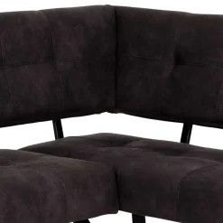 Wohnen Moderne Microfaser Eckbank mit Bügelgestell - Elfetes