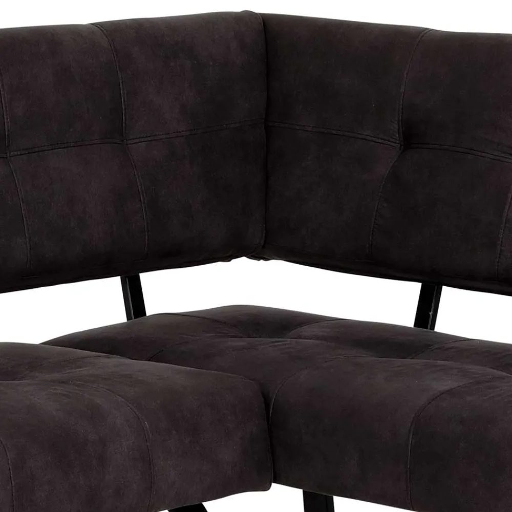 Wohnen Moderne Microfaser Eckbank mit Bügelgestell - Elfetes