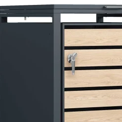 Wohnen Mülltonnenbox*Moderne Mülltonnenbox in Holzoptik - Ecdo