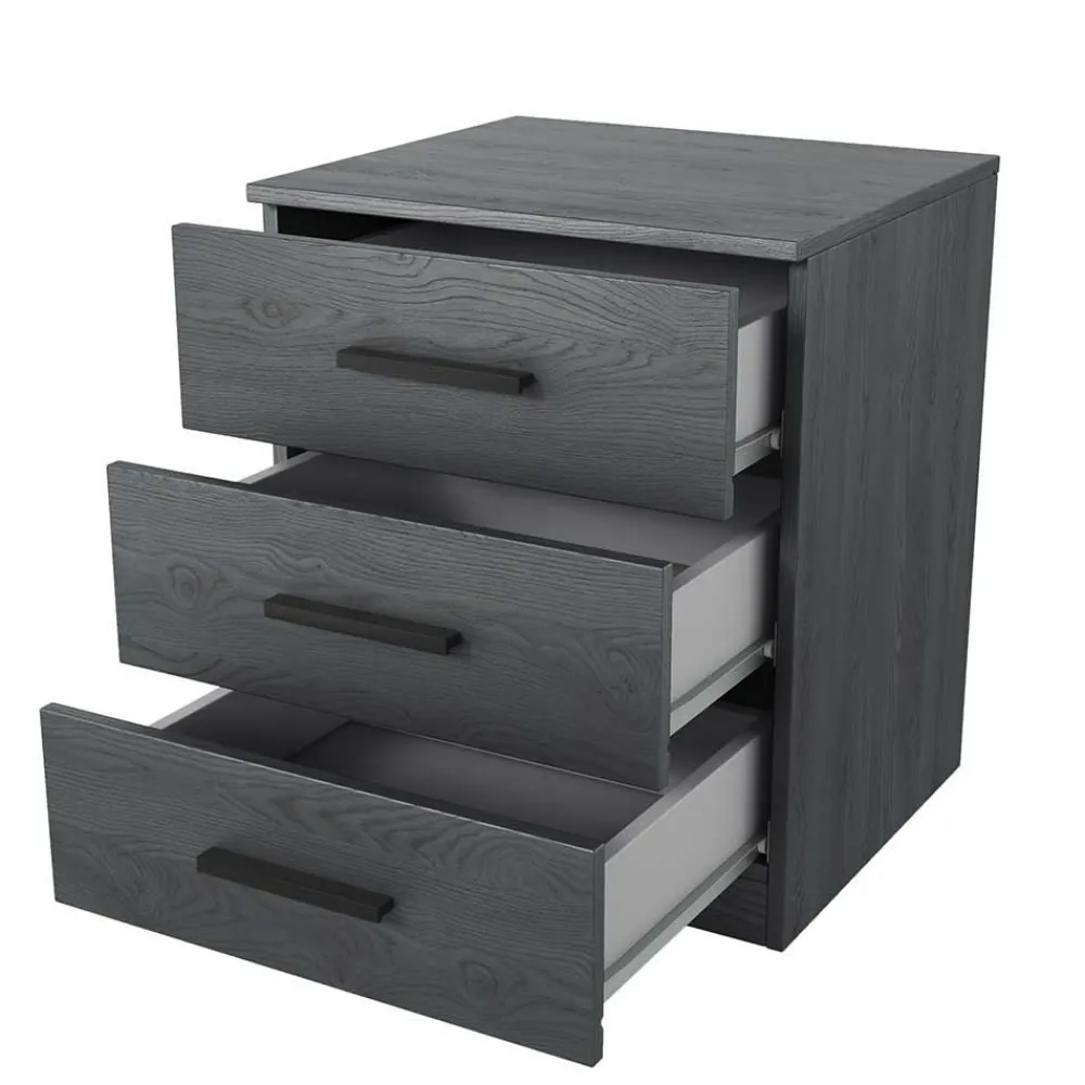 Wohnen Moderne Nachtkommode in Eiche Grau - Carika