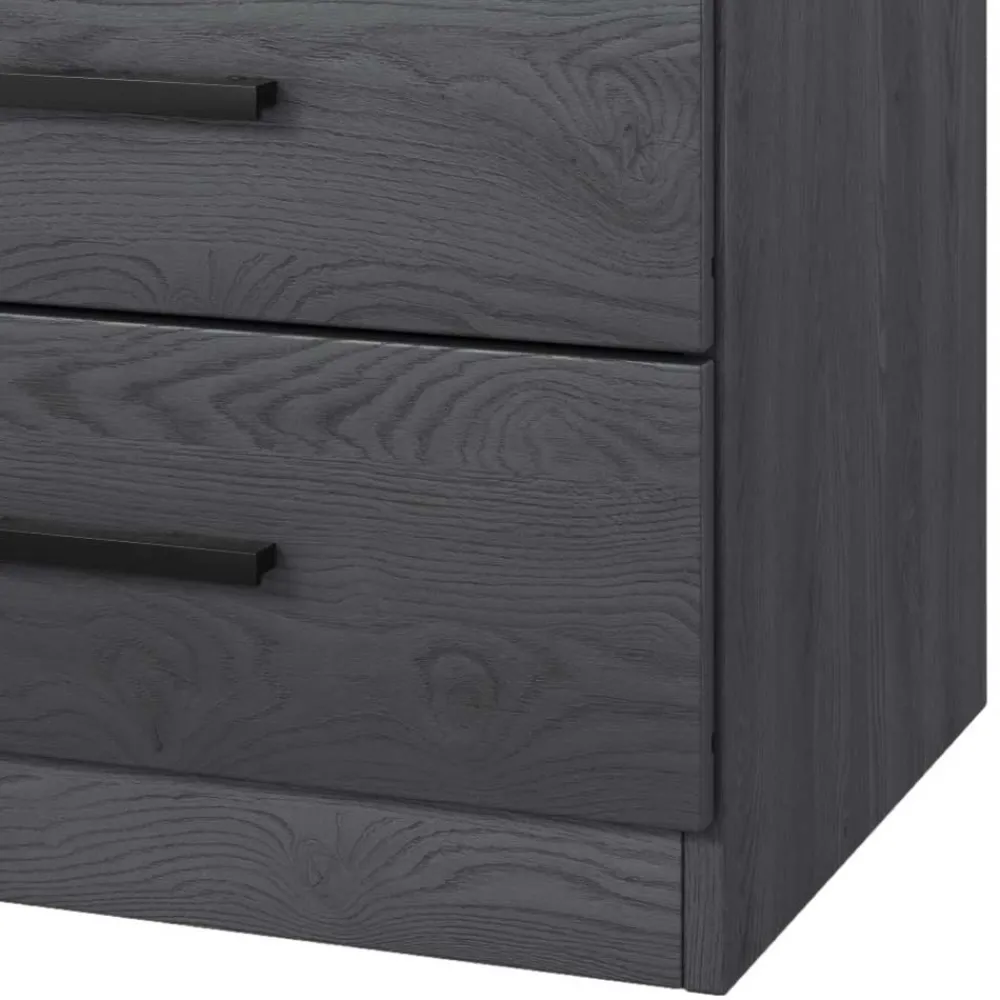 Wohnen Moderne Nachtkommode in Eiche Grau - Carika