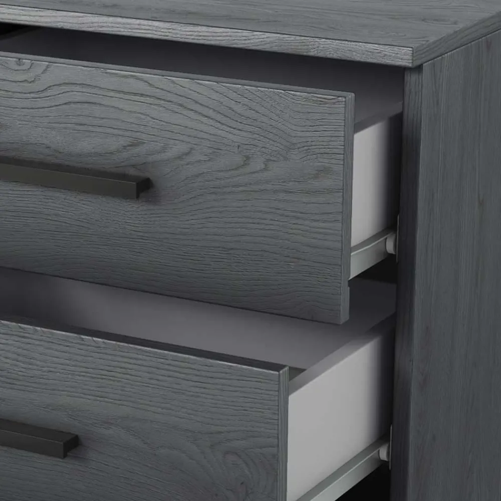 Wohnen Moderne Nachtkommode in Eiche Grau - Carika