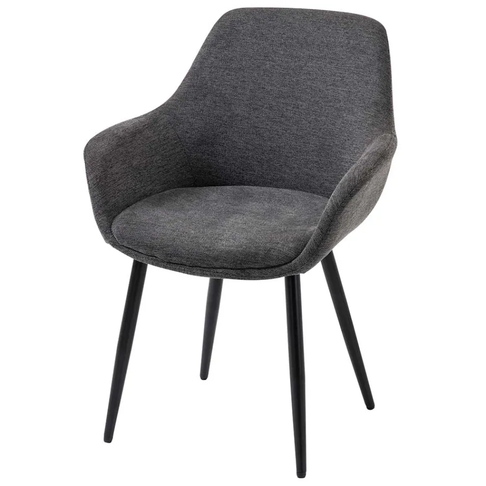 Wohnen Wohnzimmerstühle*Moderne Polsterstühle mit Armlehnen - Salottivo (2er Set)