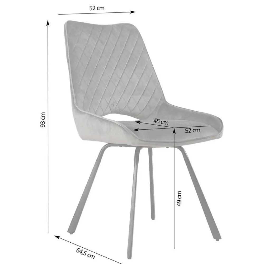 Wohnen Küchenstühle|Esszimmerstühle*Moderne Samtstühle in Schwarz - Celloma (2er Set)