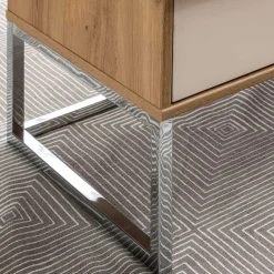 Wohnen Moderne Schlafzimmerbank mit Kunstleder Beige - Crascanu