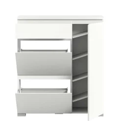 Wohnen Schuhschränke*Moderne Schuh-Kombikommode in Weiß - Dany