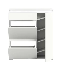 Wohnen Schuhschränke*Moderne Schuh-Kombikommode in Weiß - Dany