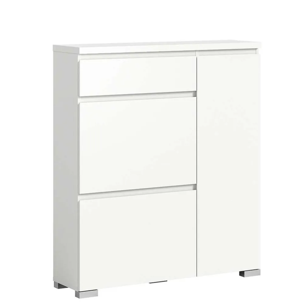 Wohnen Schuhschränke*Moderne Schuh-Kombikommode in Weiß - Dany